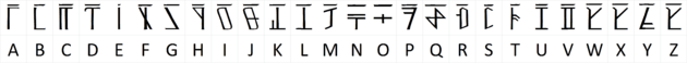 Dethek capital alphabet