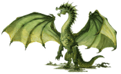 d&d young green dragon miniature